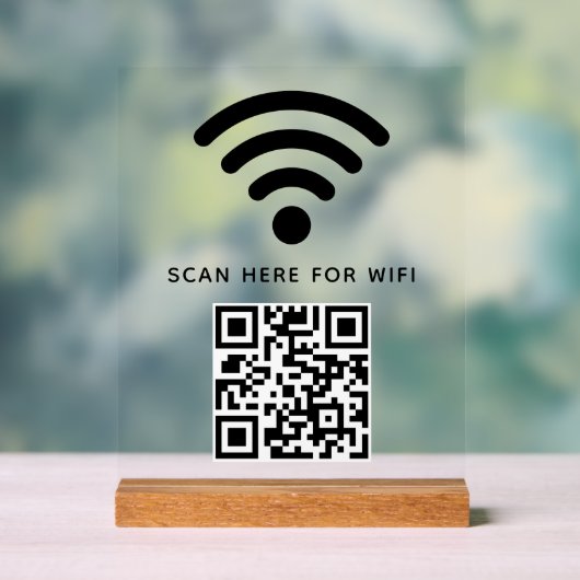 WiFi QR Code Scan om zelfklevende verbinding te ma Acryl Bord (Neutraal)