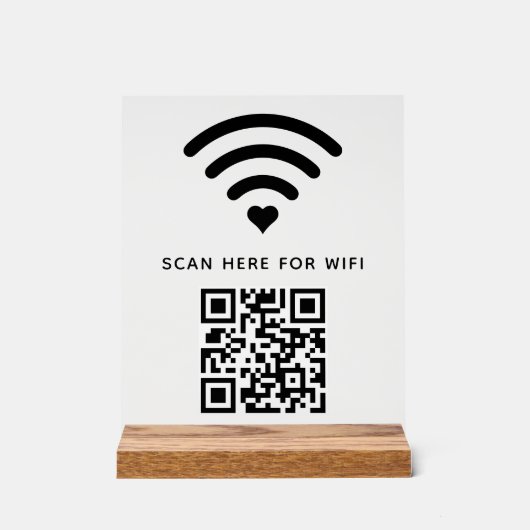 WiFi QR Code Scan om zelfklevende verbinding te ma Acryl Bord (Voorkant)