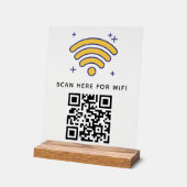 WiFi QR Code Scan om zelfklevende verbinding te ma Acryl Bord (Hoek)