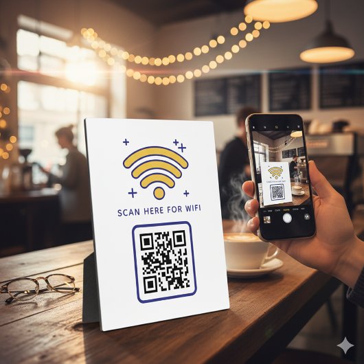 WiFi QR Code Scan om zelfklevende verbinding te ma Fotoplaat