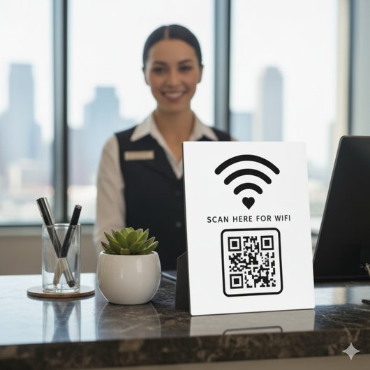 WiFi QR Code Scan om zelfklevende verbinding te ma Fotoplaat