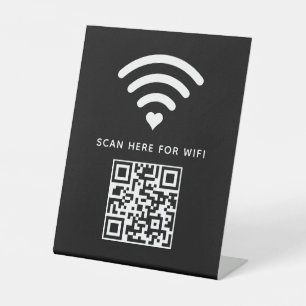 WiFi QR Code Scan om zelfklevende verbinding te ma Reclamebord Met Voetstuk