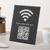 WiFi QR Code Scan om zelfklevende verbinding te ma Reclamebord Met Voetstuk (Insitu)