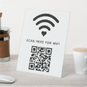 WiFi QR Code Scan om zelfklevende verbinding te ma Reclamebord Met Voetstuk (Insitu)