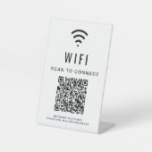 WiFi QR-code scannen naar verbinding Reclamebord Met Voetstuk (Voorkant)