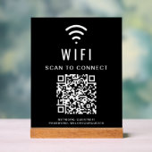 WiFi QR-code scannen naar zwart verbinding Acryl Bord (Neutraal)