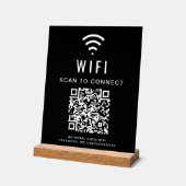 WiFi QR-code scannen naar zwart verbinding Acryl Bord (Hoek)