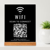 WiFi QR-code scannen naar zwart verbinding Acryl Bord