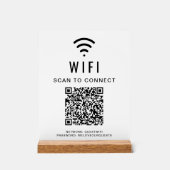 Wifi QR Code Scannen om te verbinden Wit Acryl Bord (Voorkant)