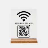 Wifi QR-code scannen om zelfklevend te verbinden Acryl Bord (Voorkant)
