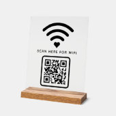 Wifi QR-code scannen om zelfklevend te verbinden Acryl Bord (Hoek)