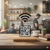 Wifi QR-code scannen om zelfklevend te verbinden Acryl Bord