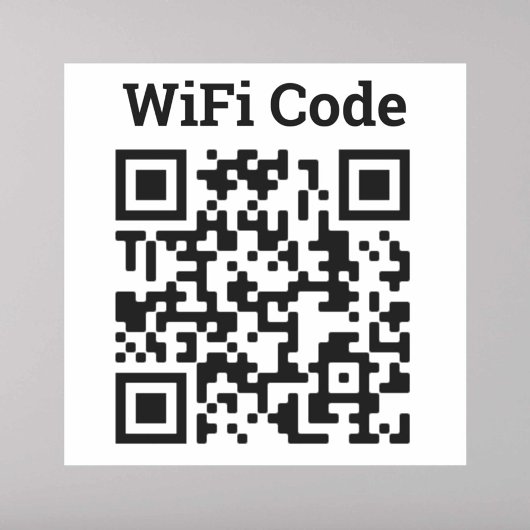 WiFi QR Code Sticker