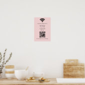 WiFi QR-code Verbind Netwerk Poster Print (Keuken)