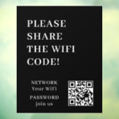 WiFi QR-code Verbindingsnetwerk Ramensticker Raamsticker (Vel 3)