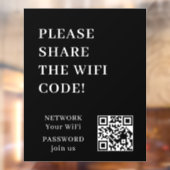 WiFi QR-code Verbindingsnetwerk Ramensticker Raamsticker (Vel 2)