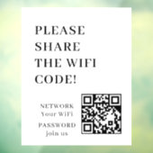 WiFi QR-code Verbindingsnetwerk Ruit sticker (Vel 3)