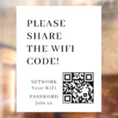WiFi QR-code Verbindingsnetwerk Ruit sticker (Vel 2)