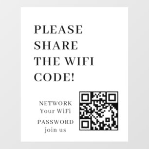 WiFi QR-code Verbindingsnetwerk Ruit sticker