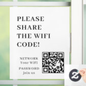 WiFi QR-code Verbindingsnetwerk Ruit sticker (Huis)
