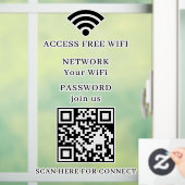 WiFi QR-code Verbindingsnetwerk Ruitstick Vinyl Raamsticker (Huis)
