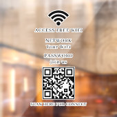 WiFi QR-code Verbindingsnetwerk Ruitstick Vinyl Raamsticker (Vel 2)
