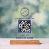 Wifi QR Code Wachtwoord en Netwerknaam Wit Acryl Bord (Neutraal)