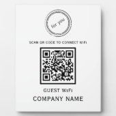 Wifi QR Code Wachtwoord en Netwerknaam Wit Fotoplaat (Voorkant)