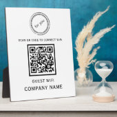 Wifi QR Code Wachtwoord en Netwerknaam Wit Fotoplaat (Zijkant)