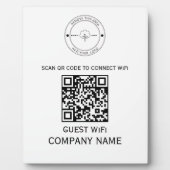 Wifi QR Code Wachtwoord en Netwerknaam Wit Fotoplaat (Voorkant)