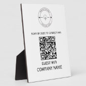 Wifi QR Code Wachtwoord en Netwerknaam Wit Fotoplaat (Zijkant)
