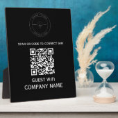 Wifi QR Code Wachtwoord en Netwerknaam Wit Fotoplaat (Zijkant)