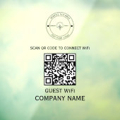 Wifi QR Code Wachtwoord en Netwerknaam Zwart Raamsticker (Vel 3)