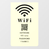 Wifi QR-code wachtwoord | Scan om Groovy te verbin Raamsticker (Vel)