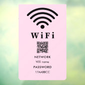Wifi QR-code wachtwoord | Scan om Roze te verbinde Raamsticker (Vel 3)