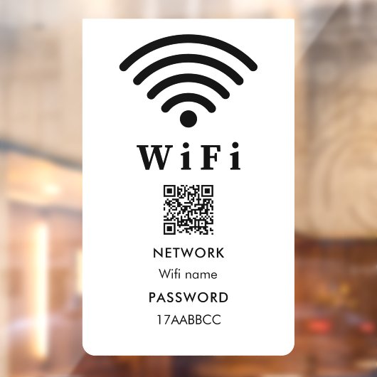 Wifi QR-code wachtwoord | Scan om te verbinden Raamsticker (Vel 2)