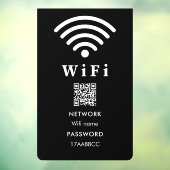 Wifi QR-code wachtwoord | Scan om te verbinden Zwa Raamsticker (Vel 3)
