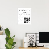 WiFi QR Code Wit Poster – Scan voor toegang (Thuiskantoor)