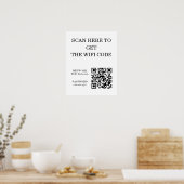 WiFi QR Code Wit Poster – Scan voor toegang (Keuken)