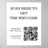 WiFi QR Code Wit Poster – Scan voor toegang (Voorkant)
