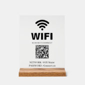 WiFi QR-code witte acrylsign Acryl Bord (Voorkant)