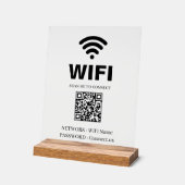 WiFi QR-code witte acrylsign Acryl Bord (Hoek)