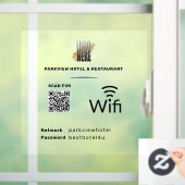 Wifi QR-code Zakelijk Logo Raamsticker (Huis)