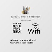 Wifi QR-code Zakelijk Logo Raamsticker (Vel)