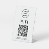 Wifi QR-code Zakelijk Logo Scannen om te Verbinden Reclamebord Met Voetstuk (Voorkant)