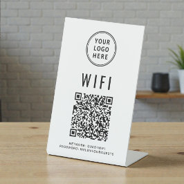 Wifi QR-code Zakelijk Logo Scannen om te Verbinden Reclamebord Met Voetstuk