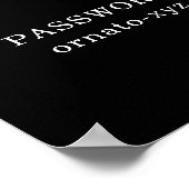 WiFi QR Code Zwart Poster – Scan voor toegang (Hoek)