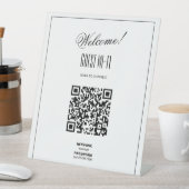 WiFi QR-codeteken | Moderne zaken Reclamebord Met Voetstuk (Insitu)