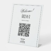 WiFi QR-codeteken | Moderne zaken Reclamebord Met Voetstuk (Voorkant)