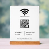 WiFi QR-netwerk acryl bord (Neutraal)